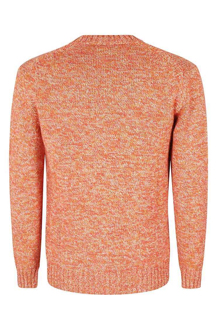 Kangra Classic Crew Neck Knit Sweater With Ribbed Detailing