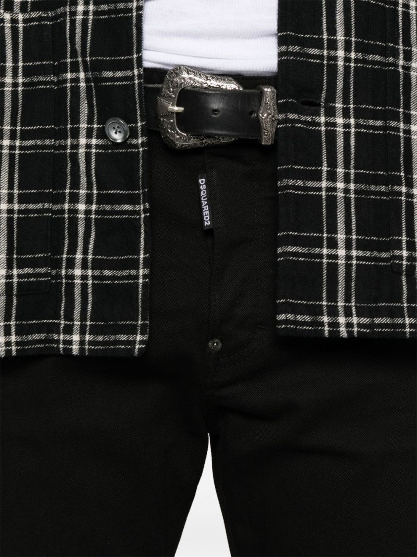 Dsquared2 Straight-Leg Black Denim With Classic Five-Pocket Design