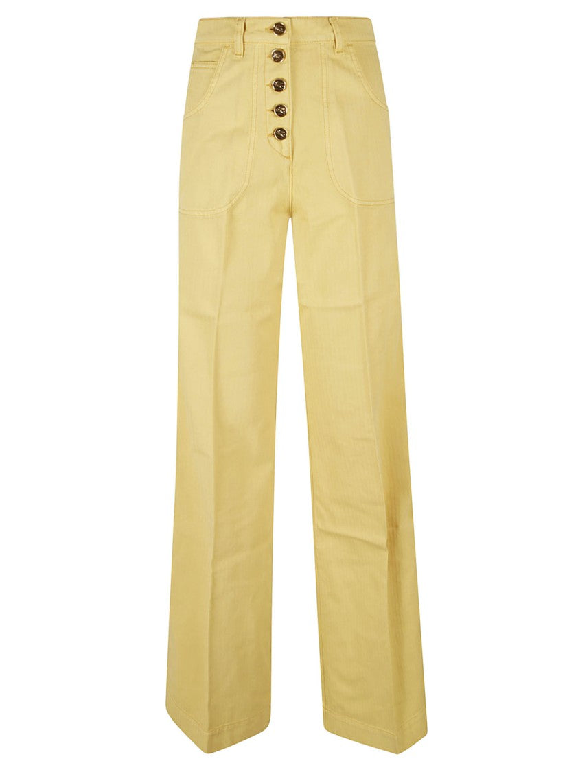 Etro High-Waisted Trousers With Wide-Leg Silhouette
