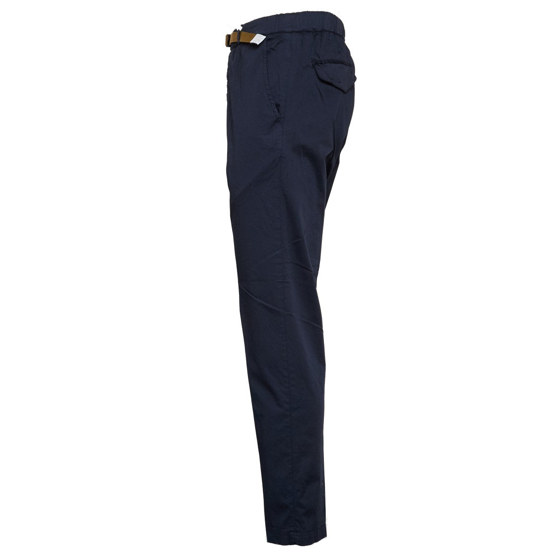 White Sand Satin Cotton Drawstring Straight Leg Pants