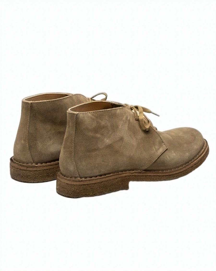 Astorflex Suede Ankle-High Loafers With Rounded Toe And Minimal Stitching