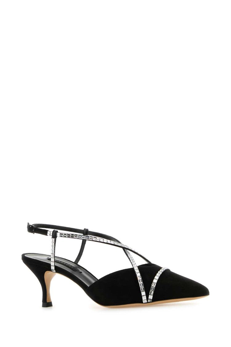 Casadei Black Suede Starsway Julia Pumps