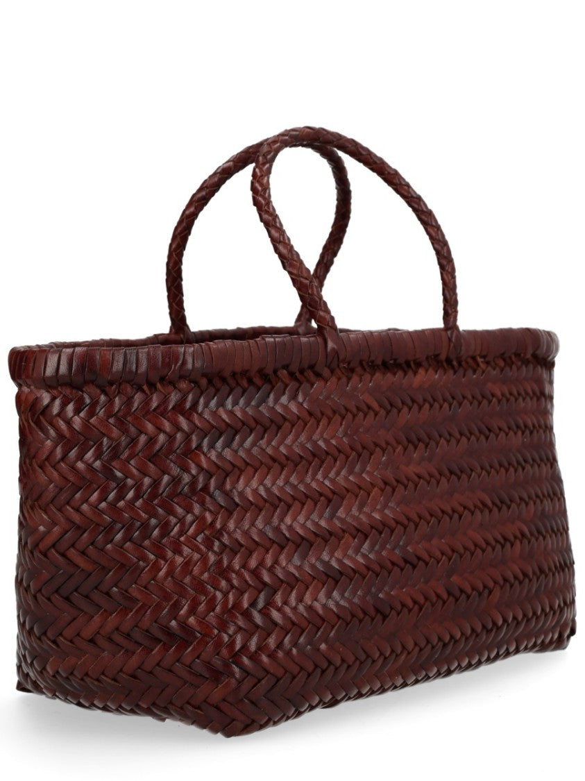 Dragon Diffusion Triple Jump Woven Leather Basket Bag