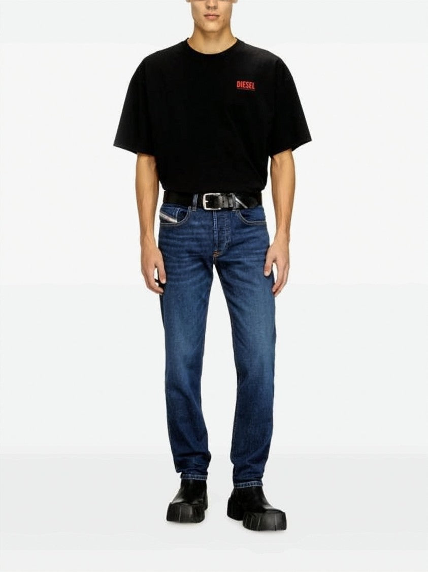 Diesel Straight-Leg Denim Pants With Subtle Fading And Five-Pocket Styling