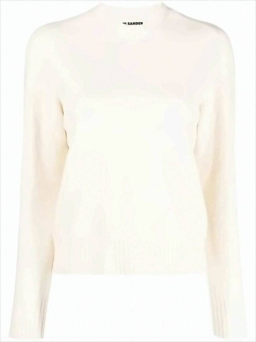 Jil Sander Soft Wool Sweater With Classic Crew Neckline