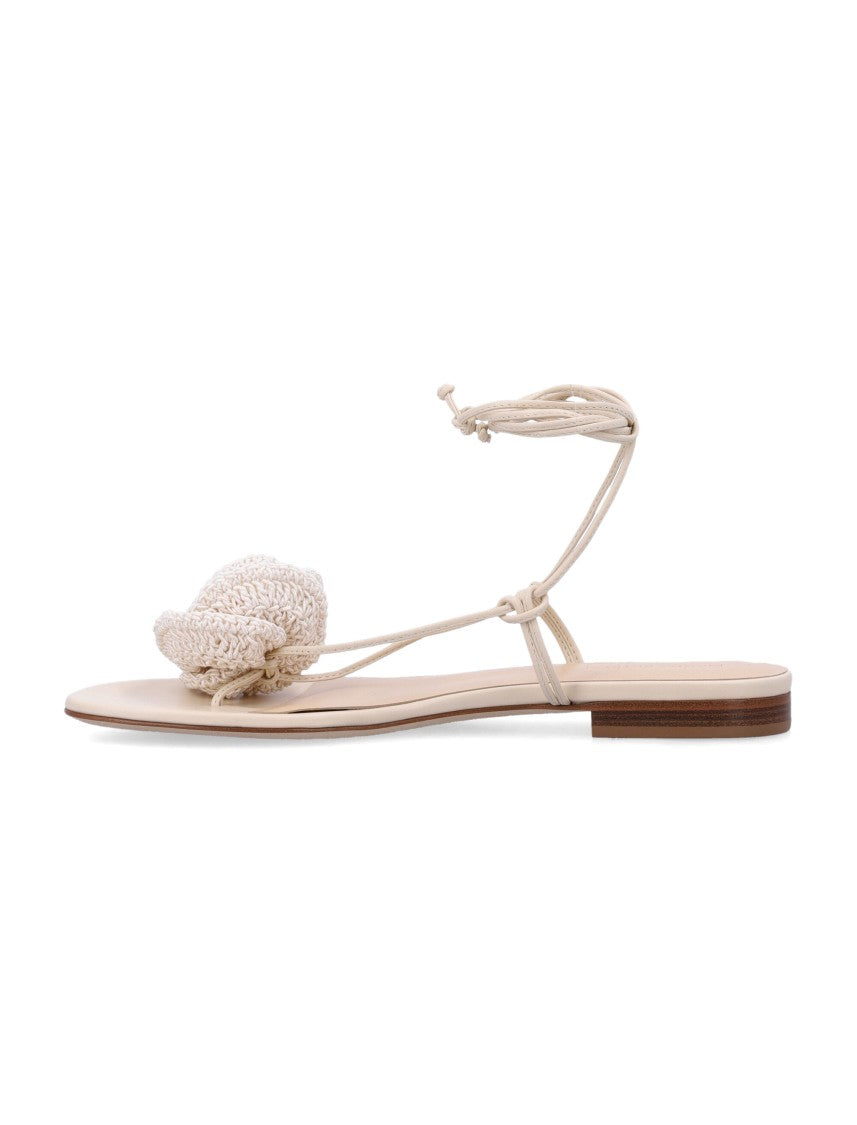 Magda Butrym Flat Sandal Roses Crochet