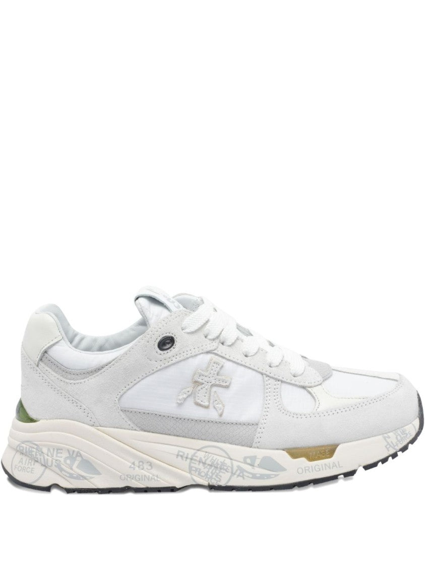 Premiata Low-Top Sneakers With Textured Panels And Chunky Sole