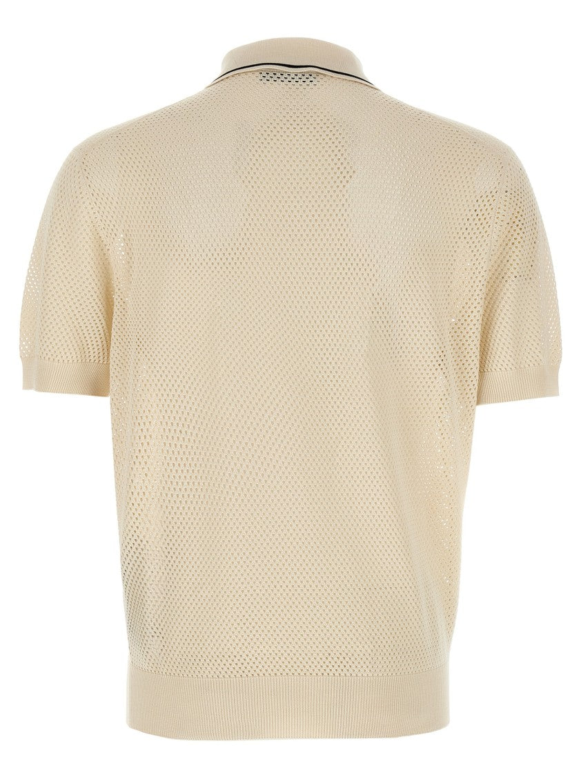Prada Openwork Polo Shirt