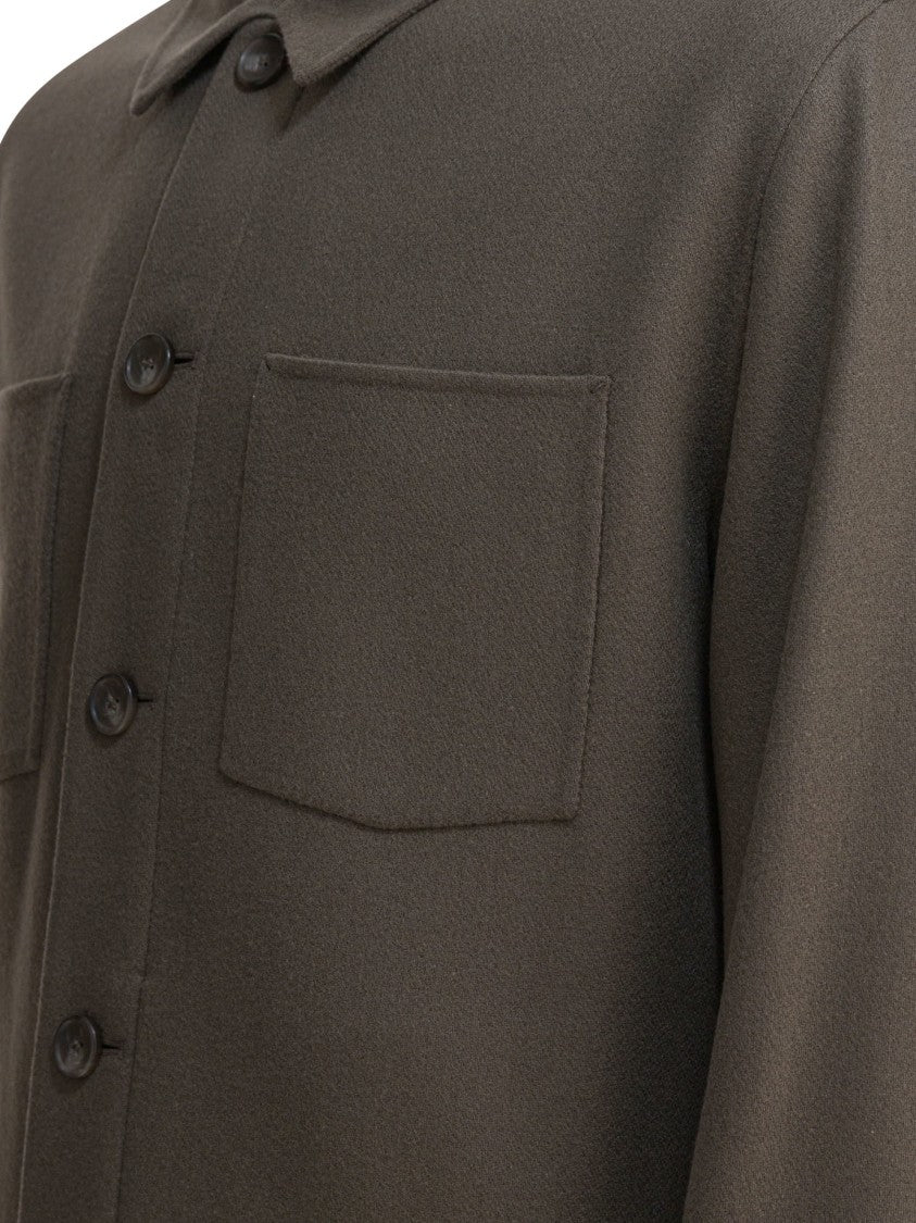 Vince Cropped Boxy Work Jacket With Classic Collar