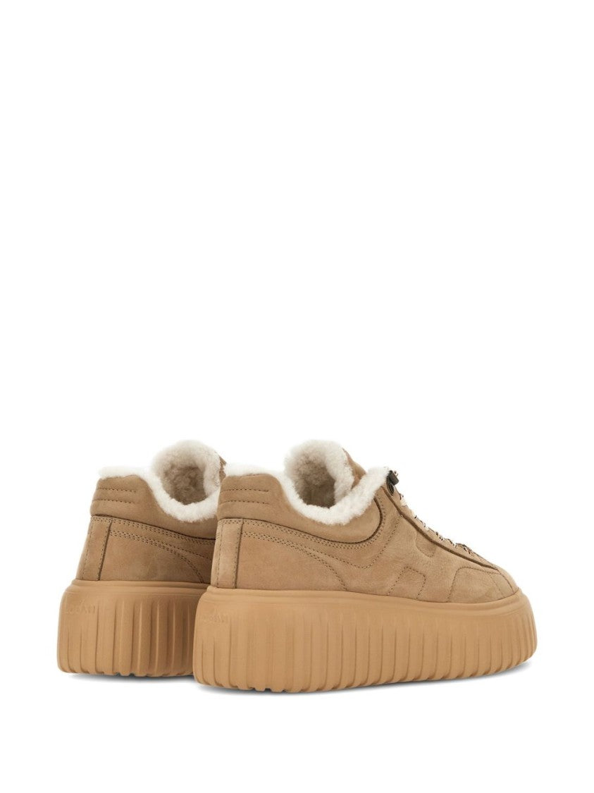 Hogan Sole Hogan Sneakers In Beige Leather