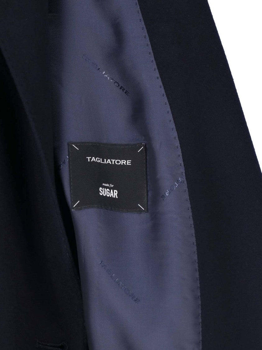 Tagliatore Navy Blue J-Jasmine Double-Breasted Cashmere Blazer