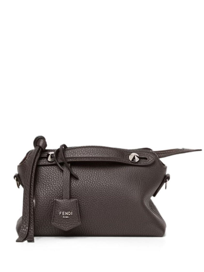 Fendi Textured Leather Pyramid Stud Shoulder Bag