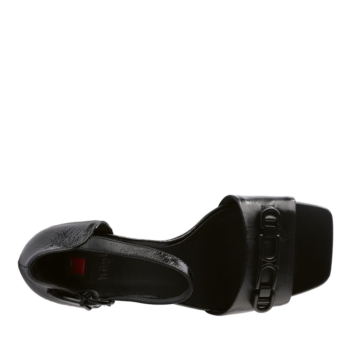 Högl Black Charlotta Block Heel Leather Sandals