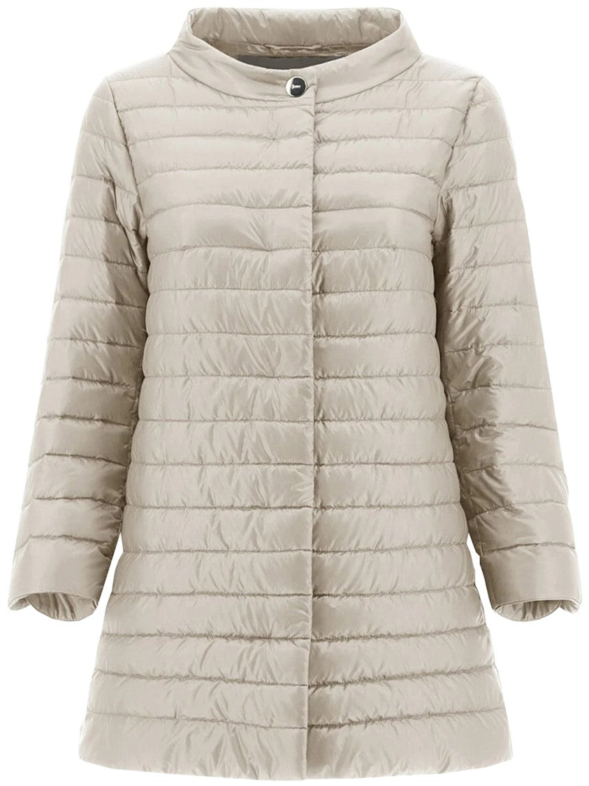 Herno Neutral Piumino Quilted Round Neck Jacket