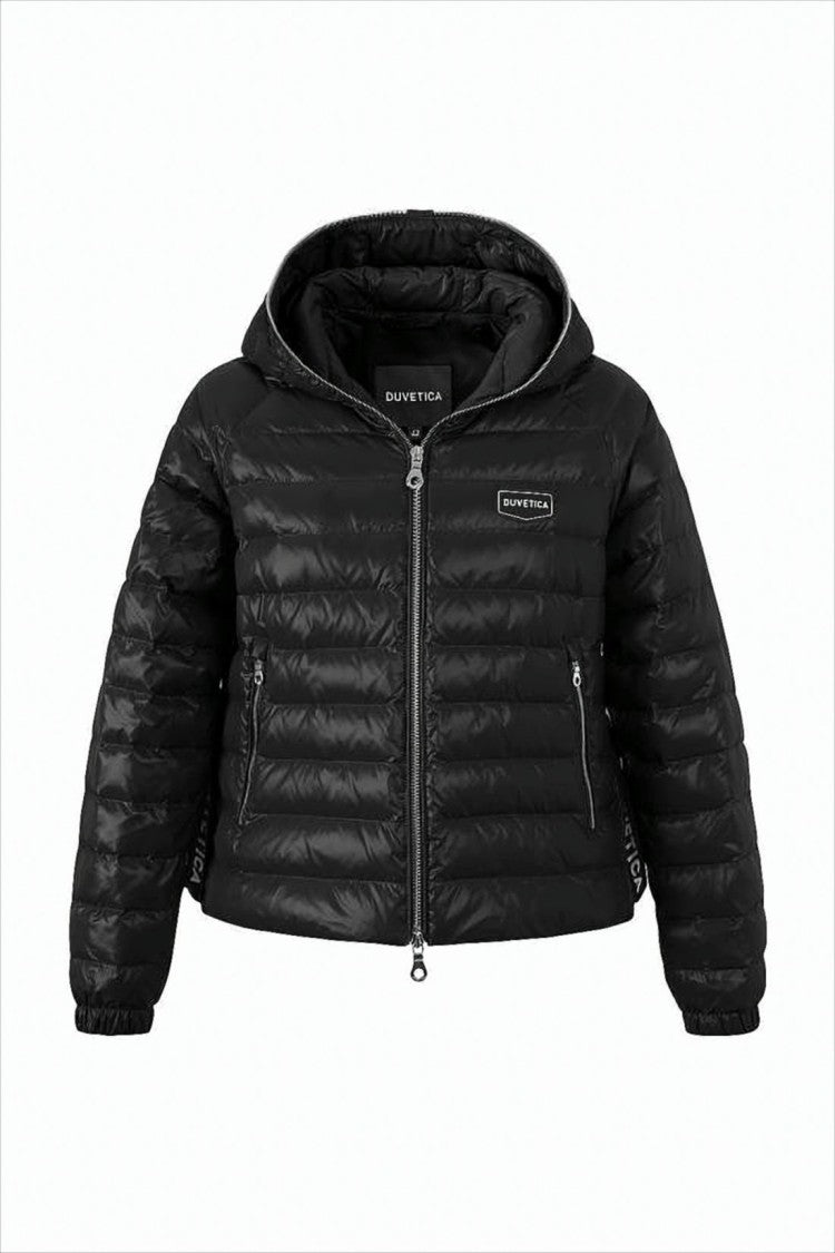 Duvetica Glossy Quilted Puffer Jacket With Cropped Fit