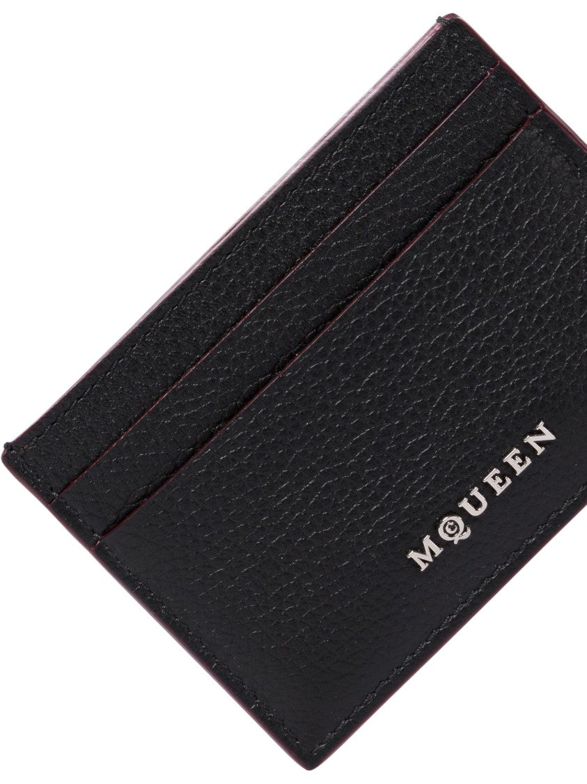 Alexander Mcqueen Black Leather Wallet By Alexander Mcqueen