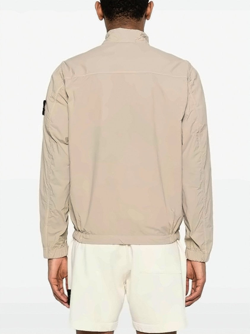 Stone Island Nylon Smarilia-Tc Stand Collar Jacket With Snap Button Closure
