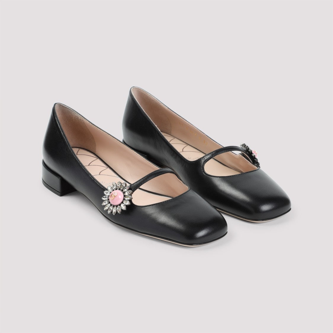 Valentino Black Goat Leather Ballerinas