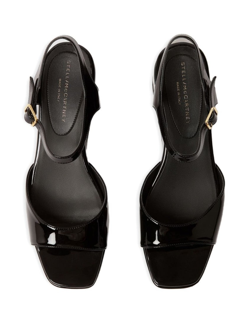 Stella Mccartney Glossy Black Platform Flats