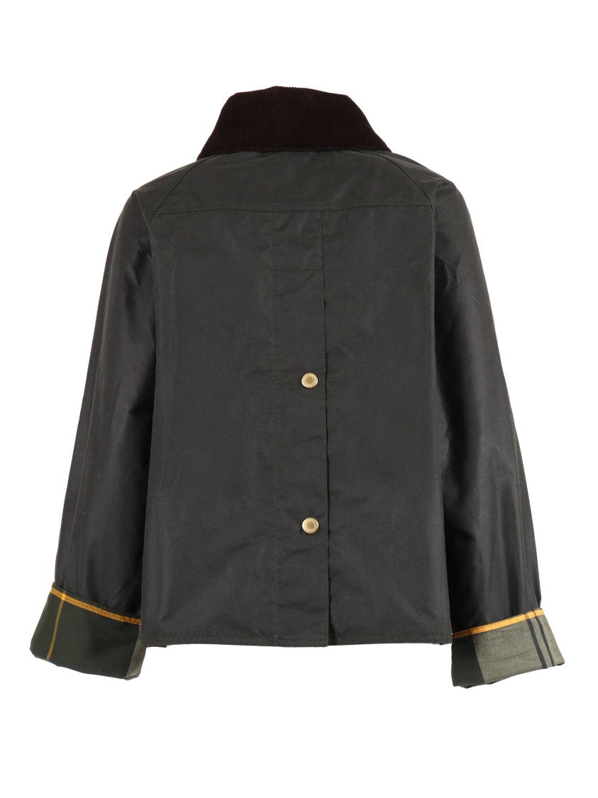 Barbour Waxed Cotton Jacket With Structured Silhouette