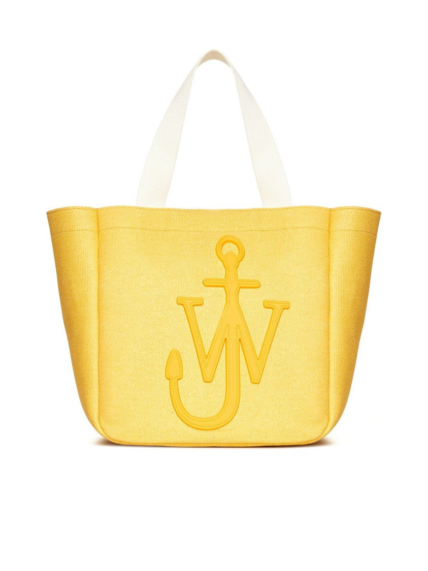 J. W. Anderson Structured Yellow Cotton Tote Bag With Embossed Logo