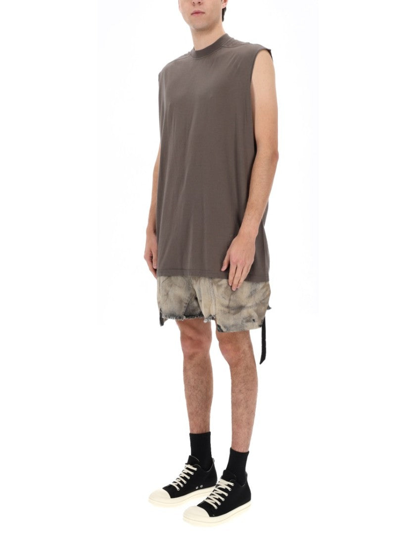 Drkshdw By Rick Owens Tarp-T Oversized Asymmetrical Strap Cotton Tank Top