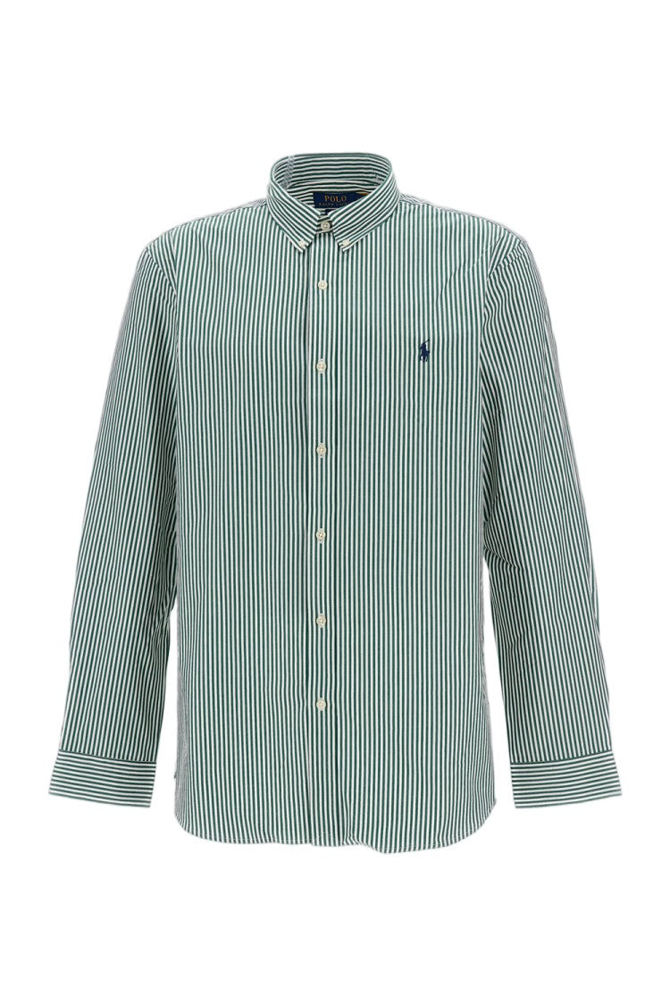 Polo Ralph Lauren White Striped Stretch Cotton Slim Fit Shirt