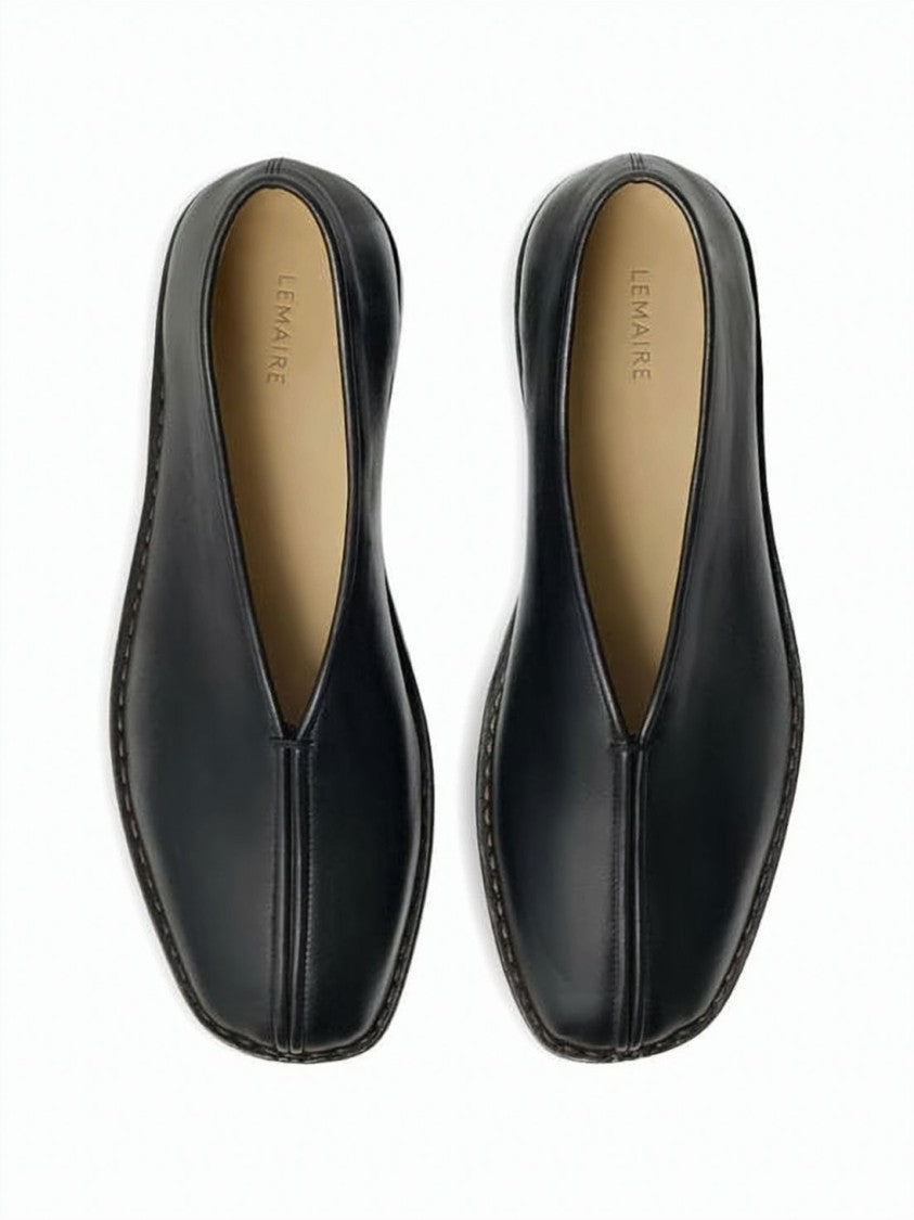 Lemaire Lambskin Slip-On Mules With Rounded Square Toe