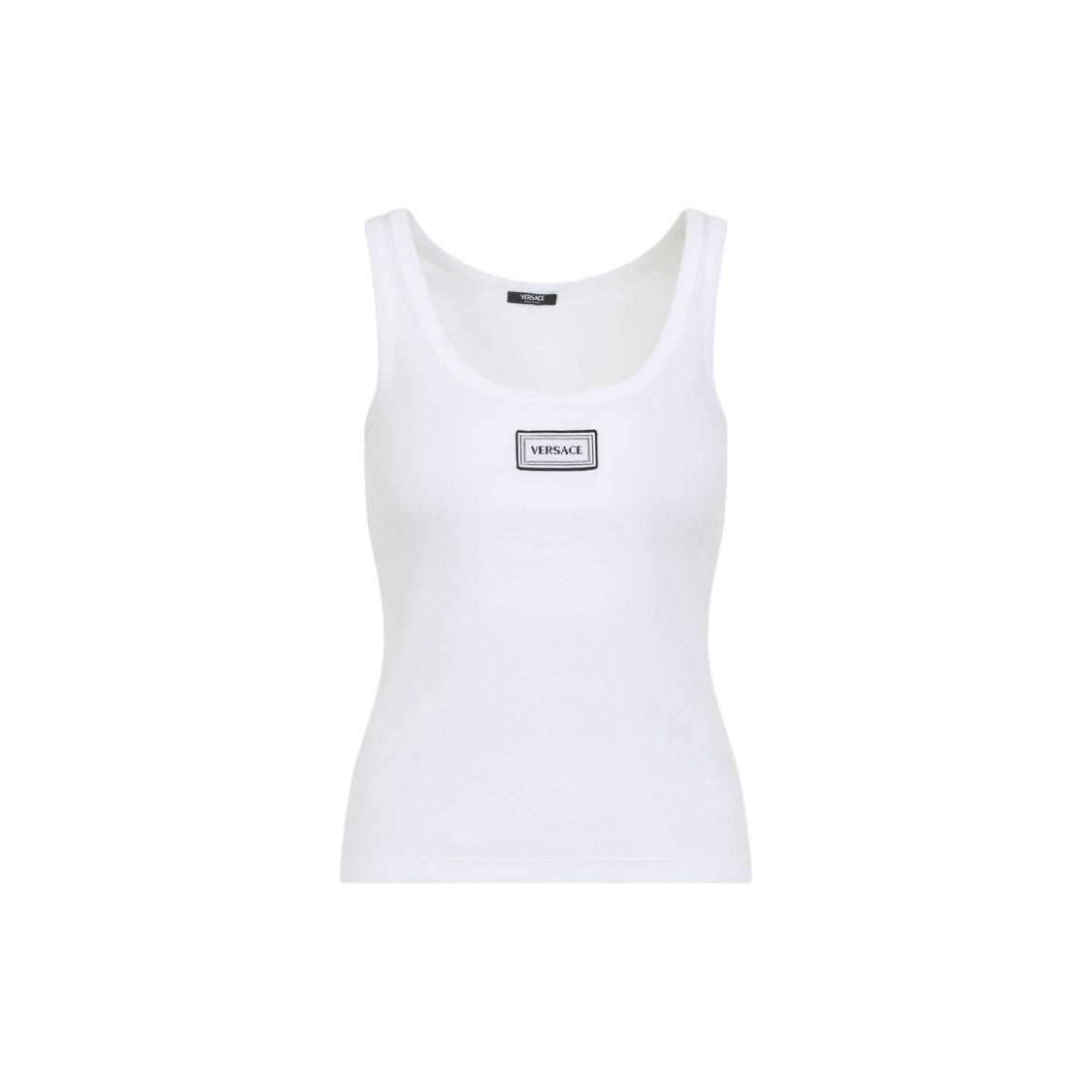 Versace White Cotton Tank Top