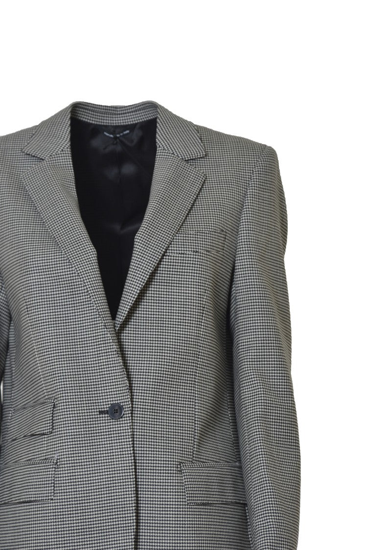 Tonello Straight Pied-De-Poule Virgin Wool Twill Blazer