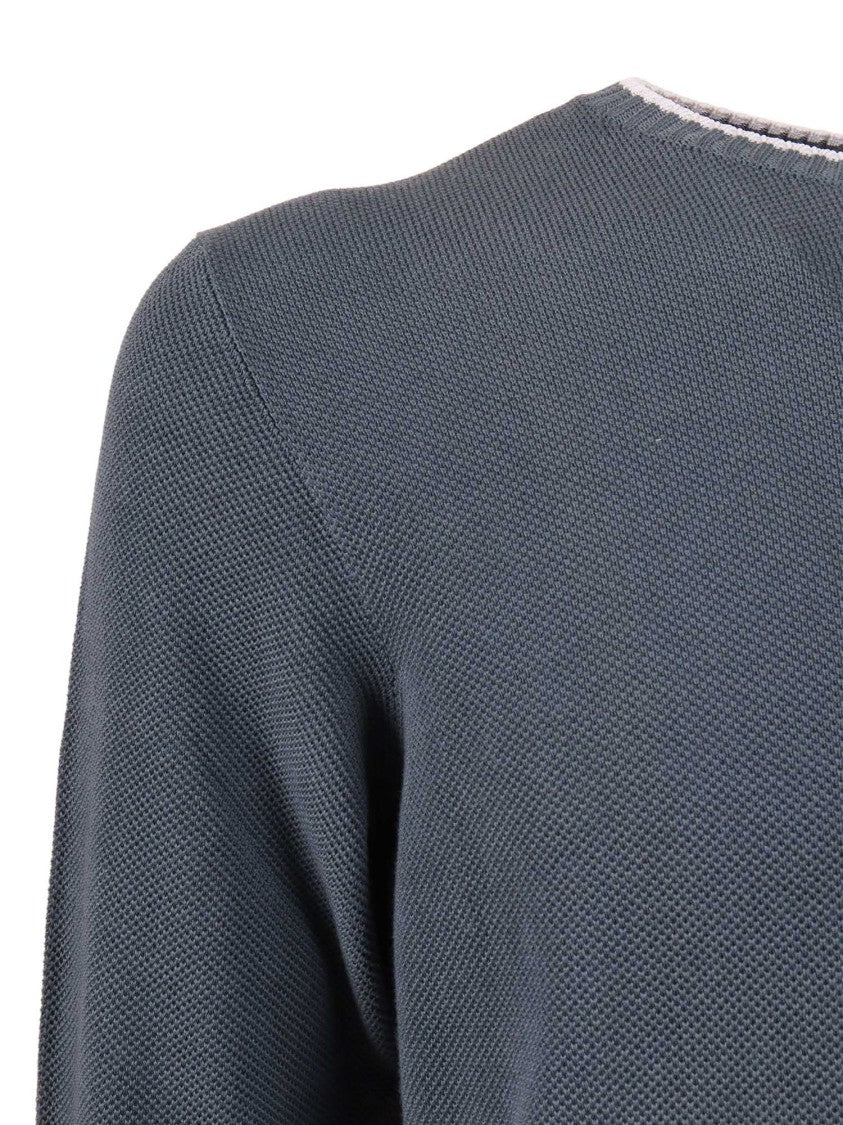 Fedeli Textured Knit Ribbed Long Sweater