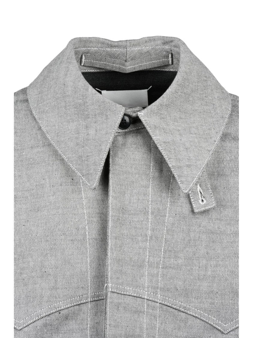 Maison Margiela Structured Cotton Overcoat With Defined Silhouette
