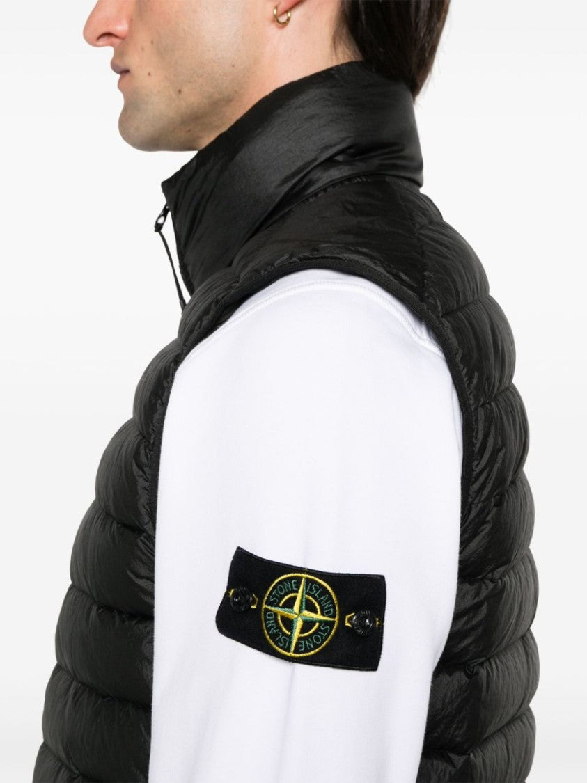 Stone Island Organic Cotton Fleece Sweatshirt With Signature Badge