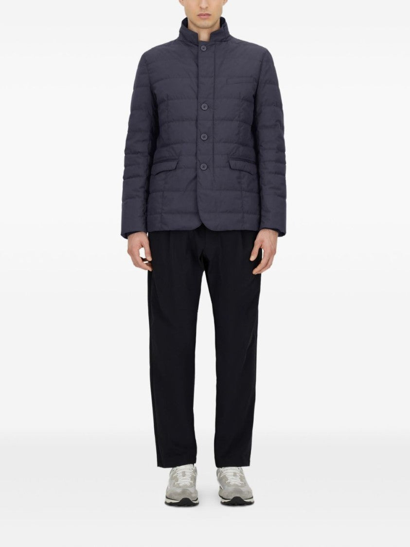 Herno Slim Fit Blue Padded Blazer