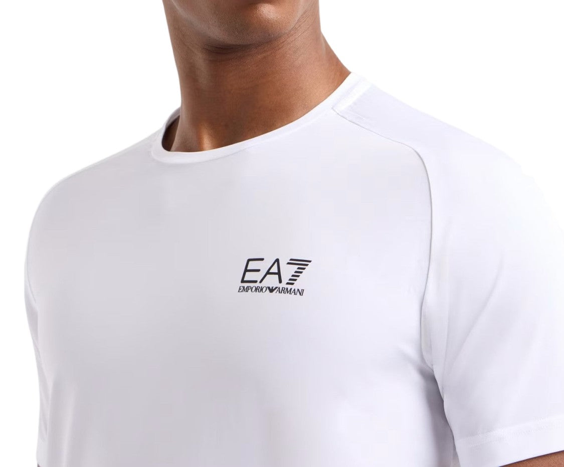 Ea7 Emporio Armani White Activewear Set With Contrasting Branding