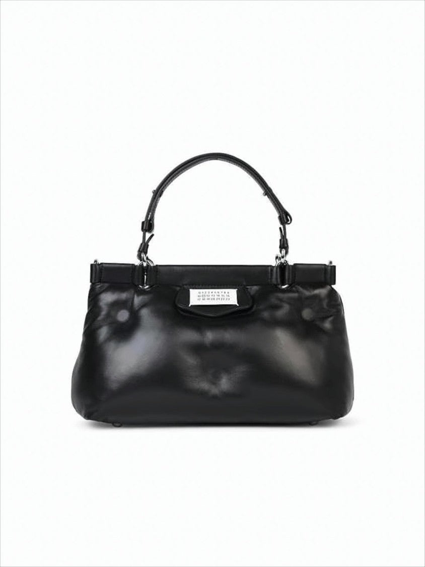 Maison Margiela Smooth Lambskin Tote Bag With Structured Handles And Subtle Sheen