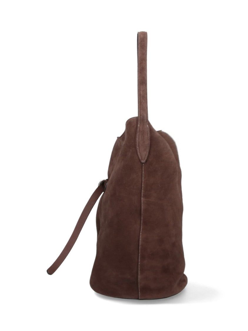 Liffner Large "Belted Bag" Bucket Bag – Brown