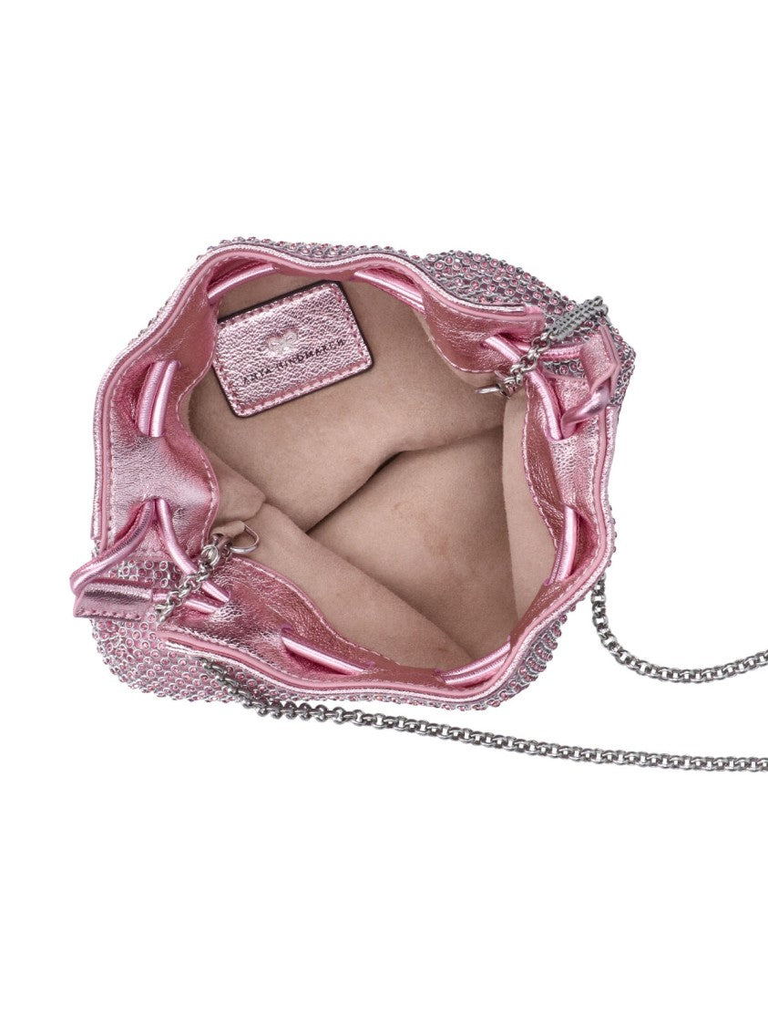 Anya Hindmarch Pink Eyes Leather Clutch