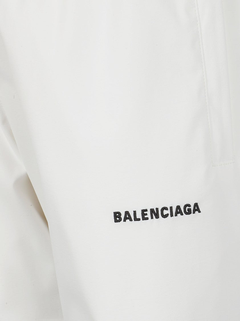 Balenciaga Straight Pants With Contrasting Lettering Logo