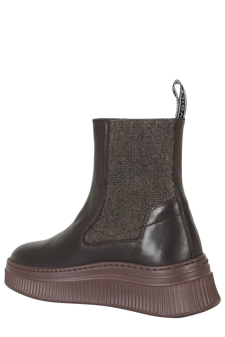 Voile Blanche Flaurence Calf Ankle-High Leather Sneaker Boots