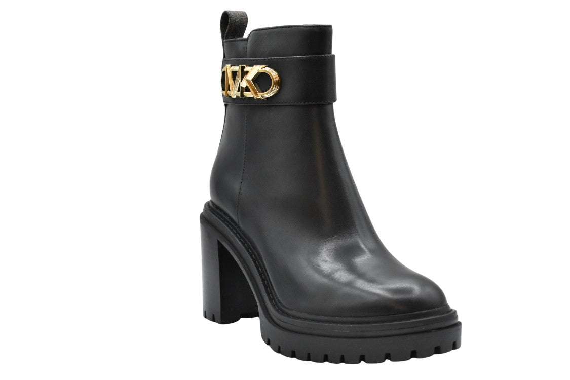 Michael Kors Flat Black Leather Ankle Boots