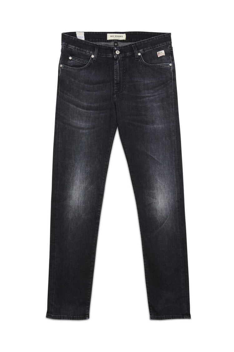 Roy Rogers Men's Black Denim Faded Wash Jeans