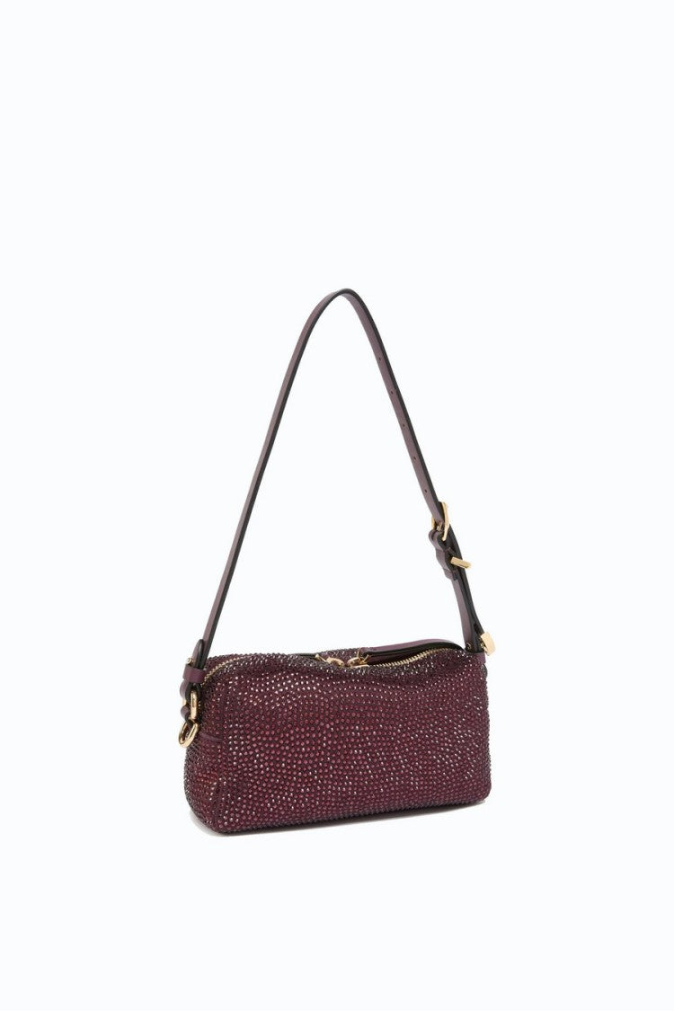 Pinko Burgundy Embellished Shoulder Bag