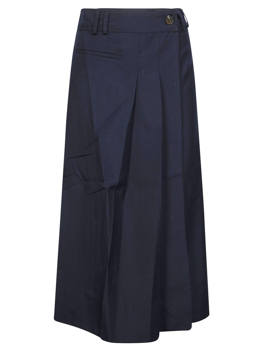 Soeur Lipa Pleat Detail A-Line Midi Skirt