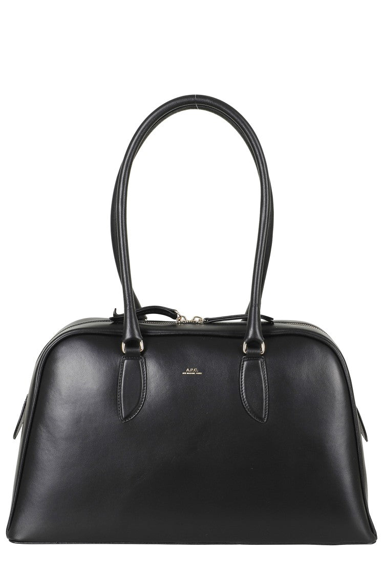 A.P.C. Black Sac Paloma Double-Zip Polyurethane Shoulder Bag