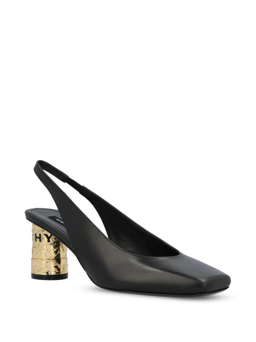 Givenchy Black Silk And Nylon Pointed Heels
