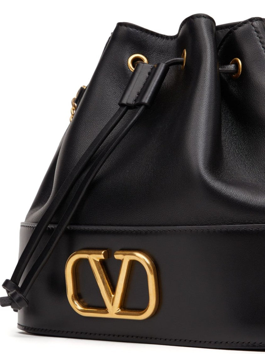 Valentino Garavani Structured Bucket Bag With Drawstring Closure