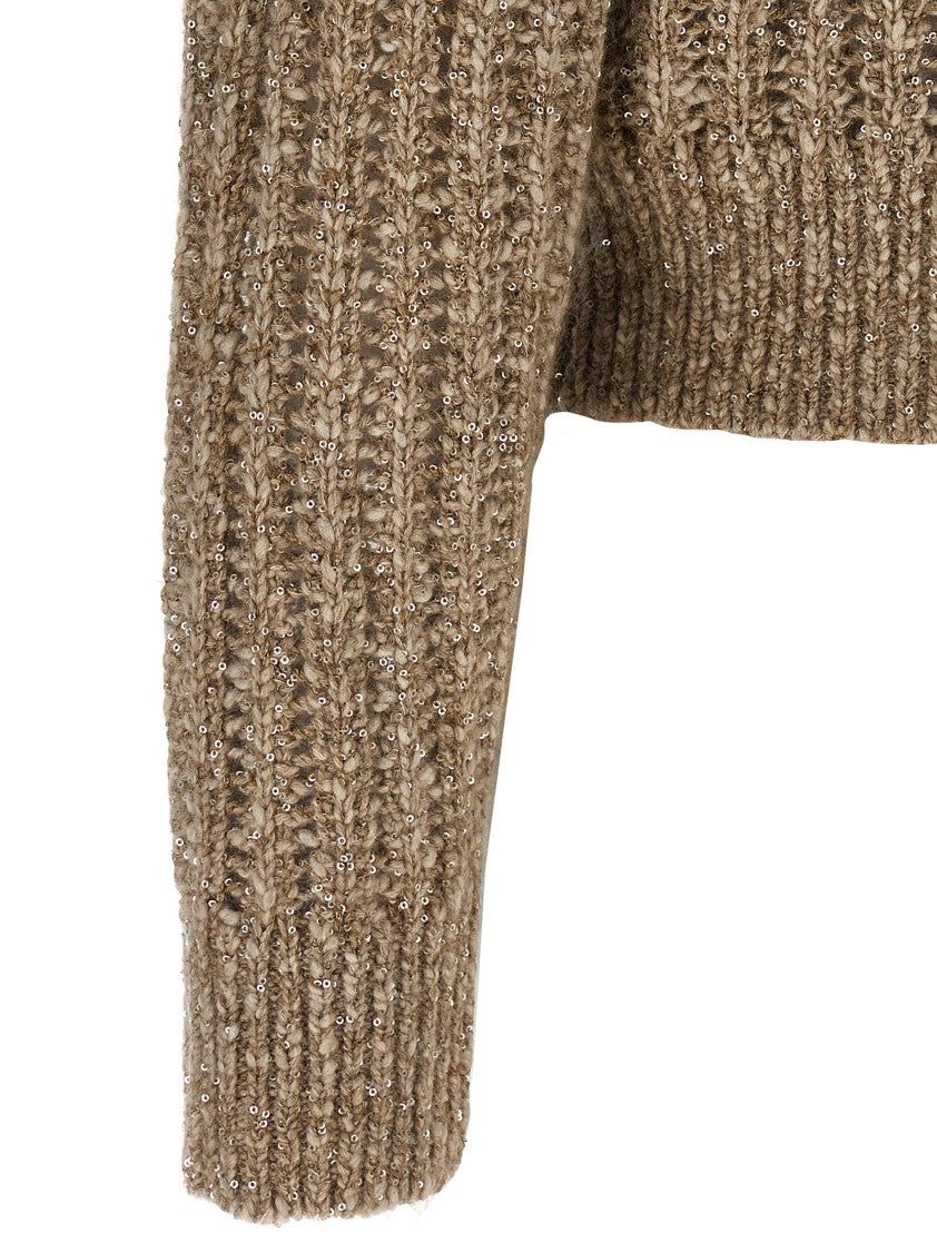 Brunello Cucinelli Rustic Dazzling Net' Cardigan