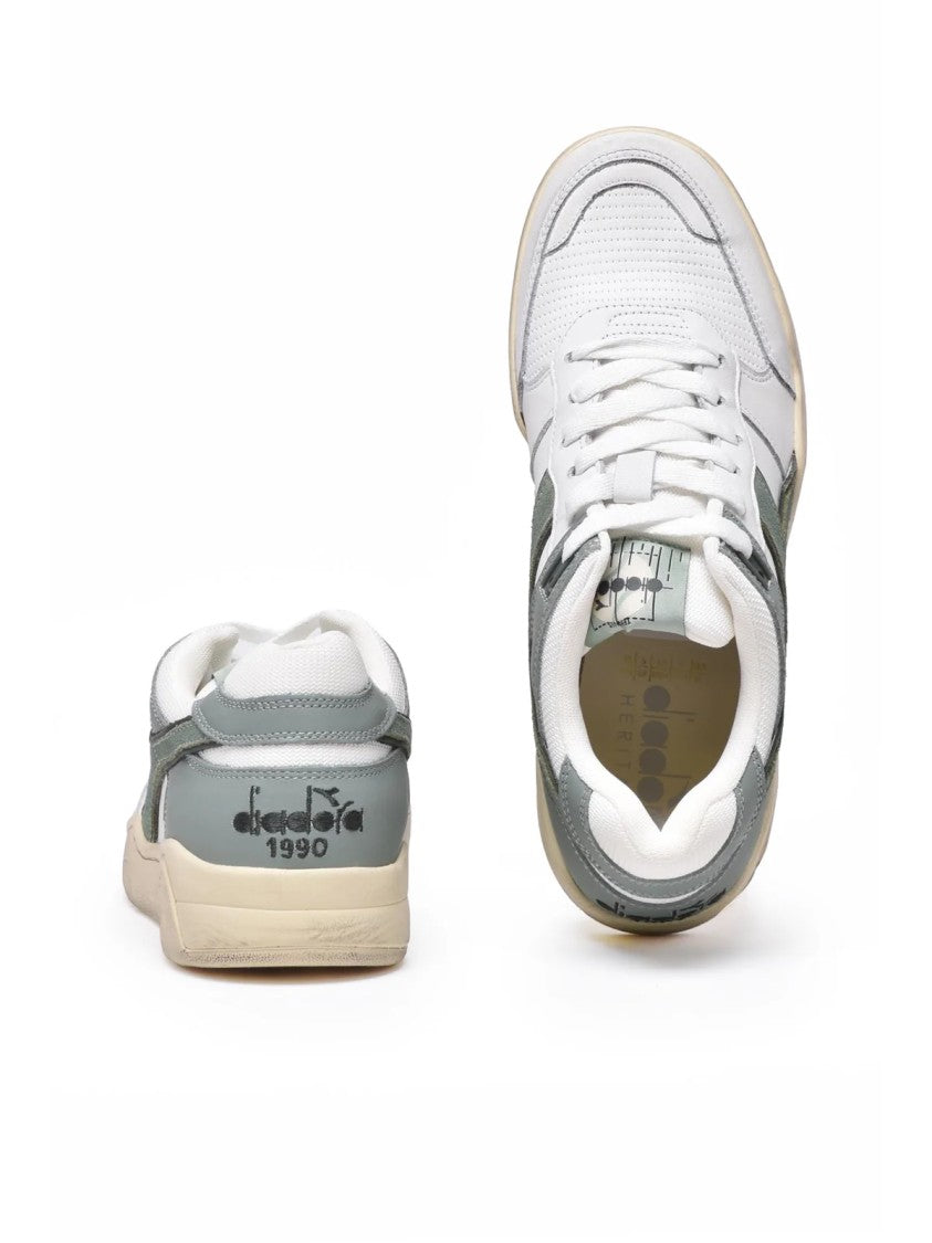 Diadora Heritage White Green Leather B.560 Sneakers