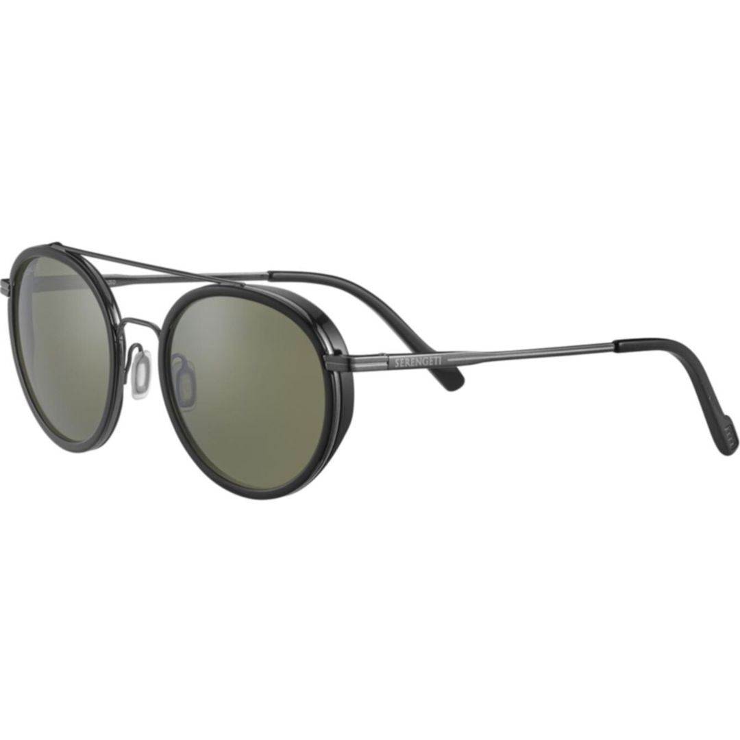 Serengeti Geary Round Frame Sunglasses With Double Bridge Design